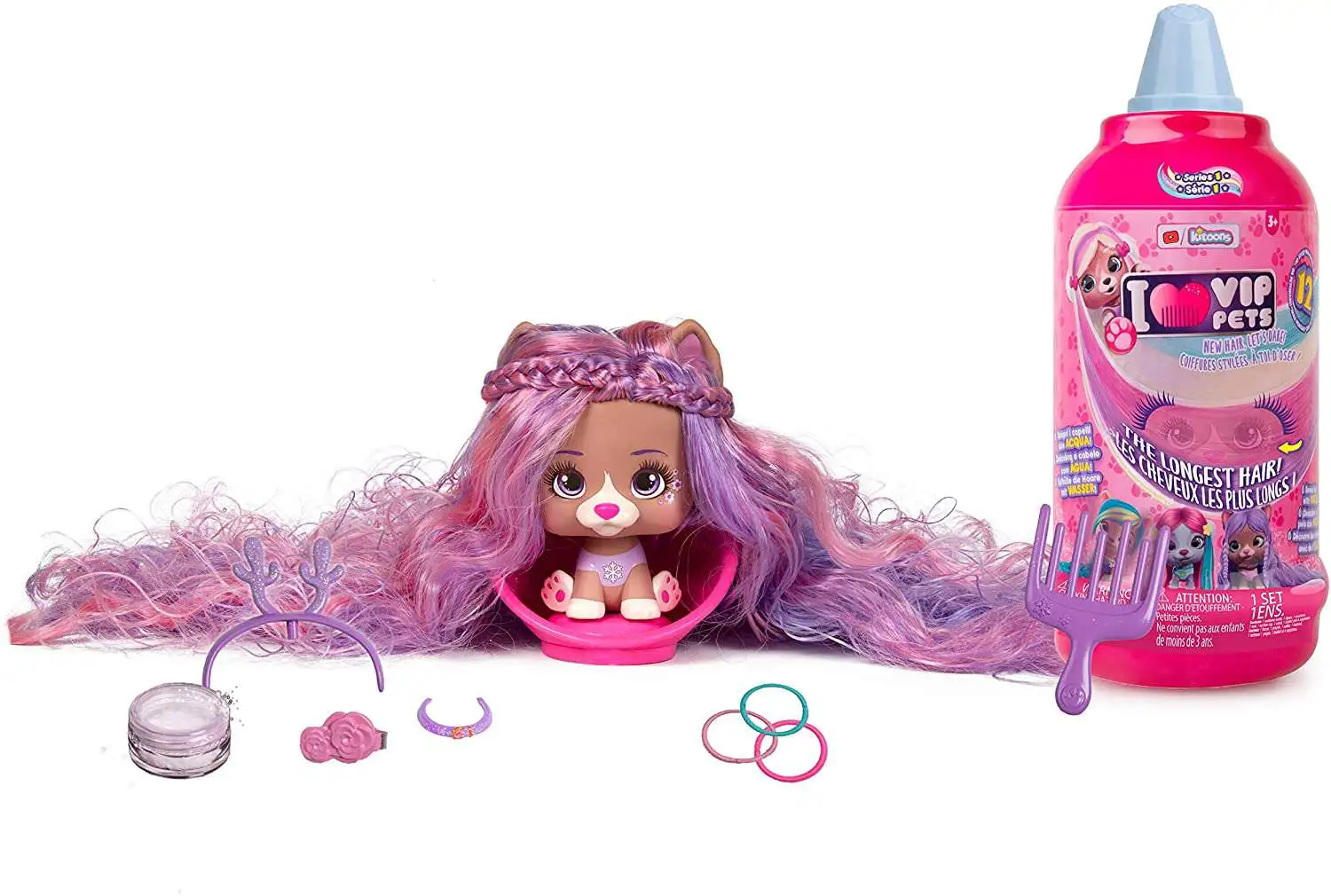 IMC Toys VIP Pets Series 1 Mousse Bottle 2 Pack Surprise Hair Reveal Doll 