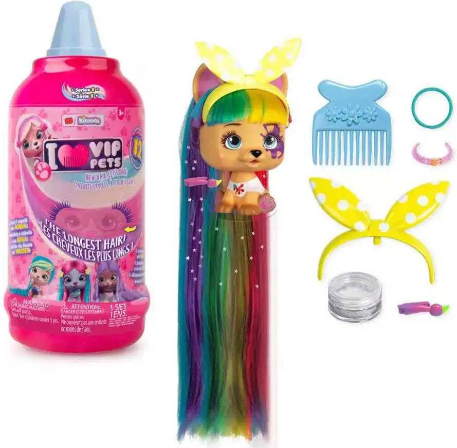 VIP Pets Surprise Hair Reveal Doll Series 1 Mousse Bottle Mystery