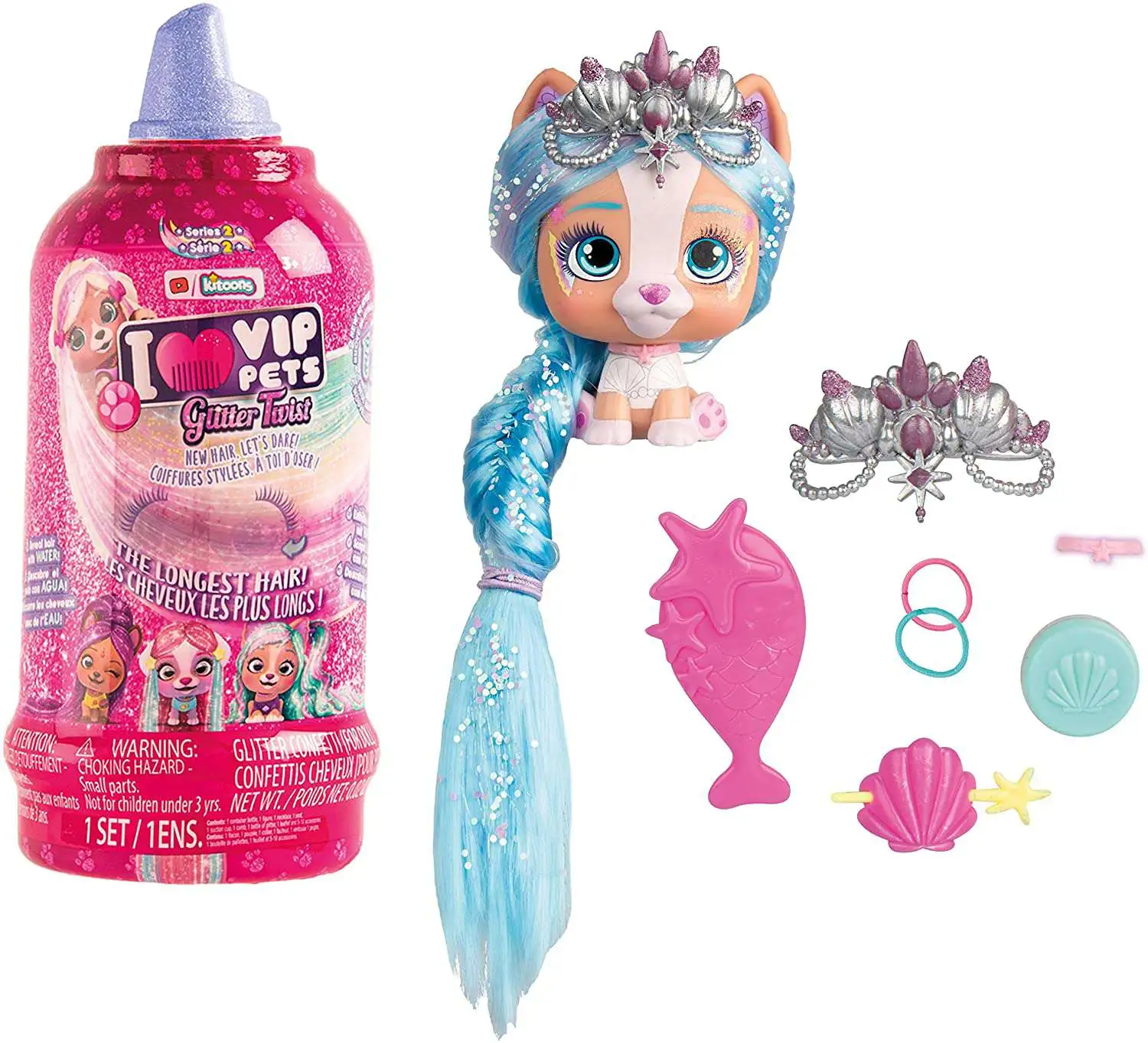 VIP Pets Series 1 Mousse Bottle Mystery Surprise Hair Reveal Doll 