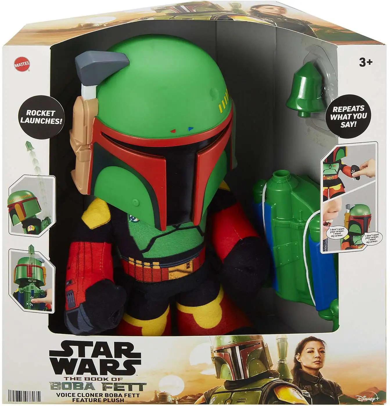 Star Wars The Book of Boba Fett Voice Cloner Boba Fett Exclusive 12-Inch Plush with Sound