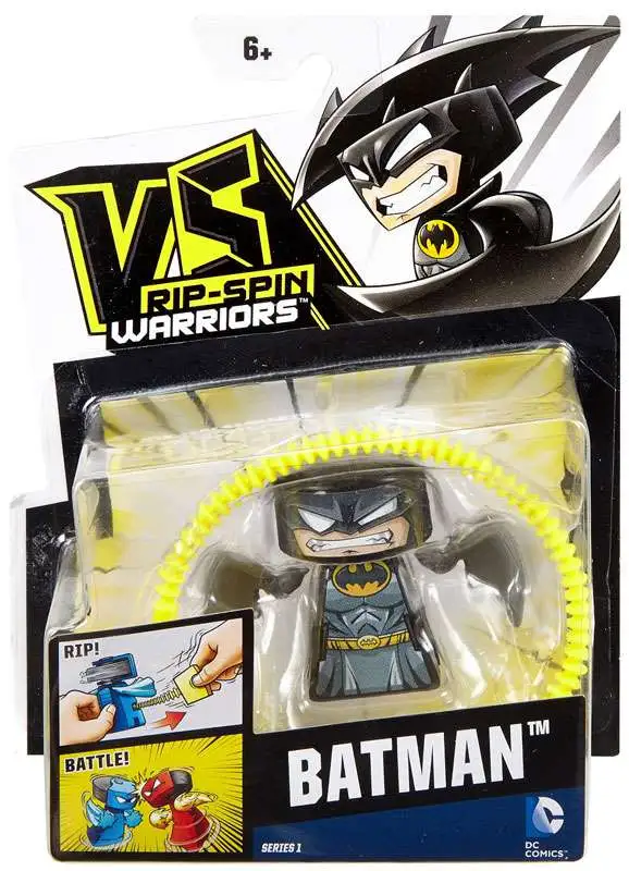 Mattel VS Rip-Spin Warrior DC Comics Batman - Action Figure Con Spincessori E Cavo Di Strappo