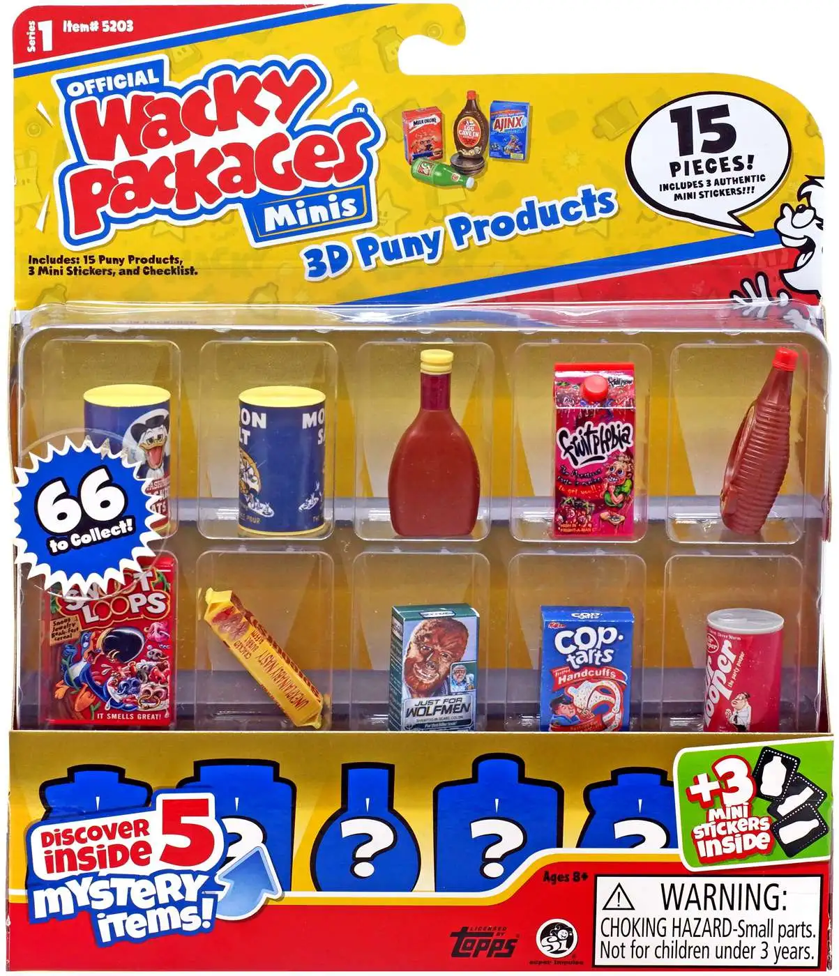 World's Smallest Wacky Packages Minis Series 1 Figure 15-Pack