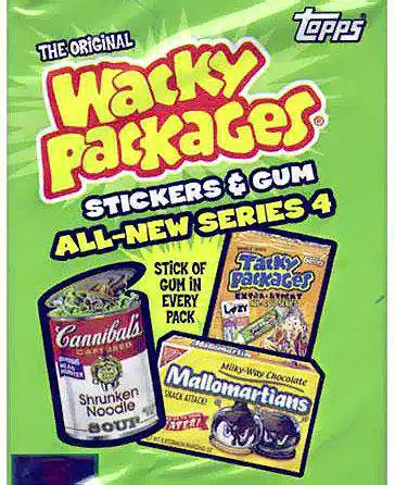 Wacky Packages Topps All-New Series 4 Trading Card Sticker Complete Set ...
