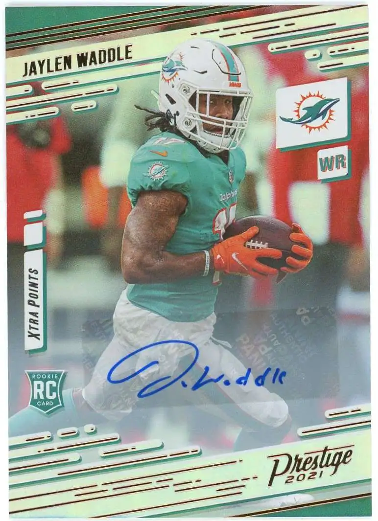 JAYLEN WADDLE 2021 PRESTIGE FOOTBALL ROOKIE CARD - No. 213 - MIAMI DOLPHINS