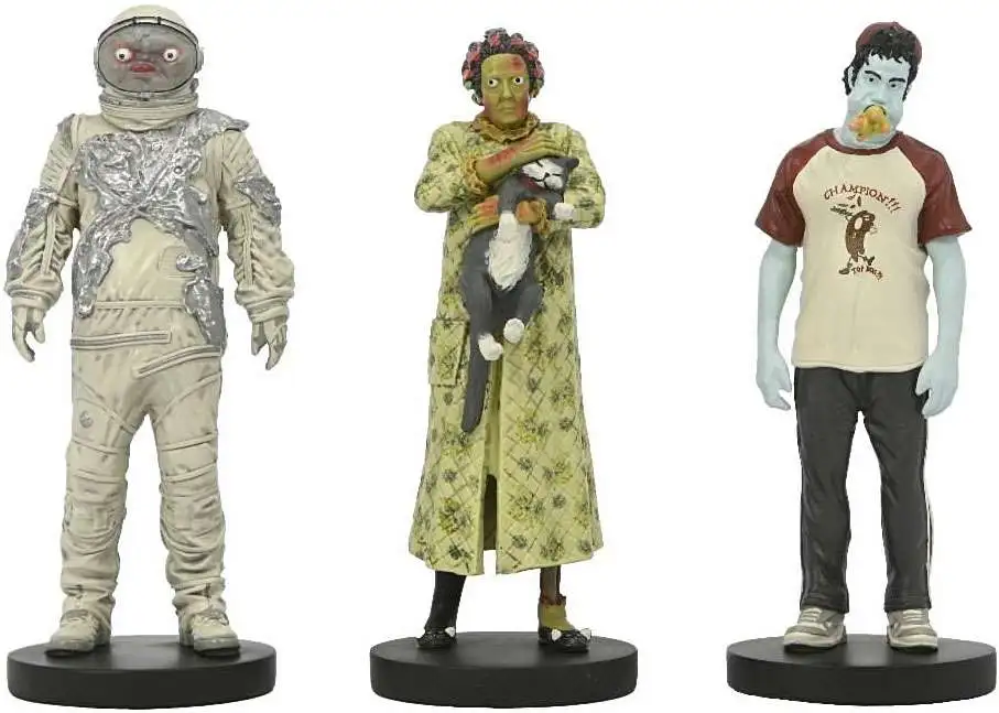 NECA Beetlejuice 2 Cat Lady, Space Man & Hot Dog Champion 3-Inch PVC Figure 3-Pack [Waiting Room 2]