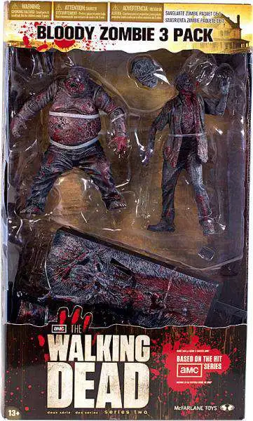 McFarlane Toys The Walking Dead AMC TV Bloody Zombie 3-Pack Action