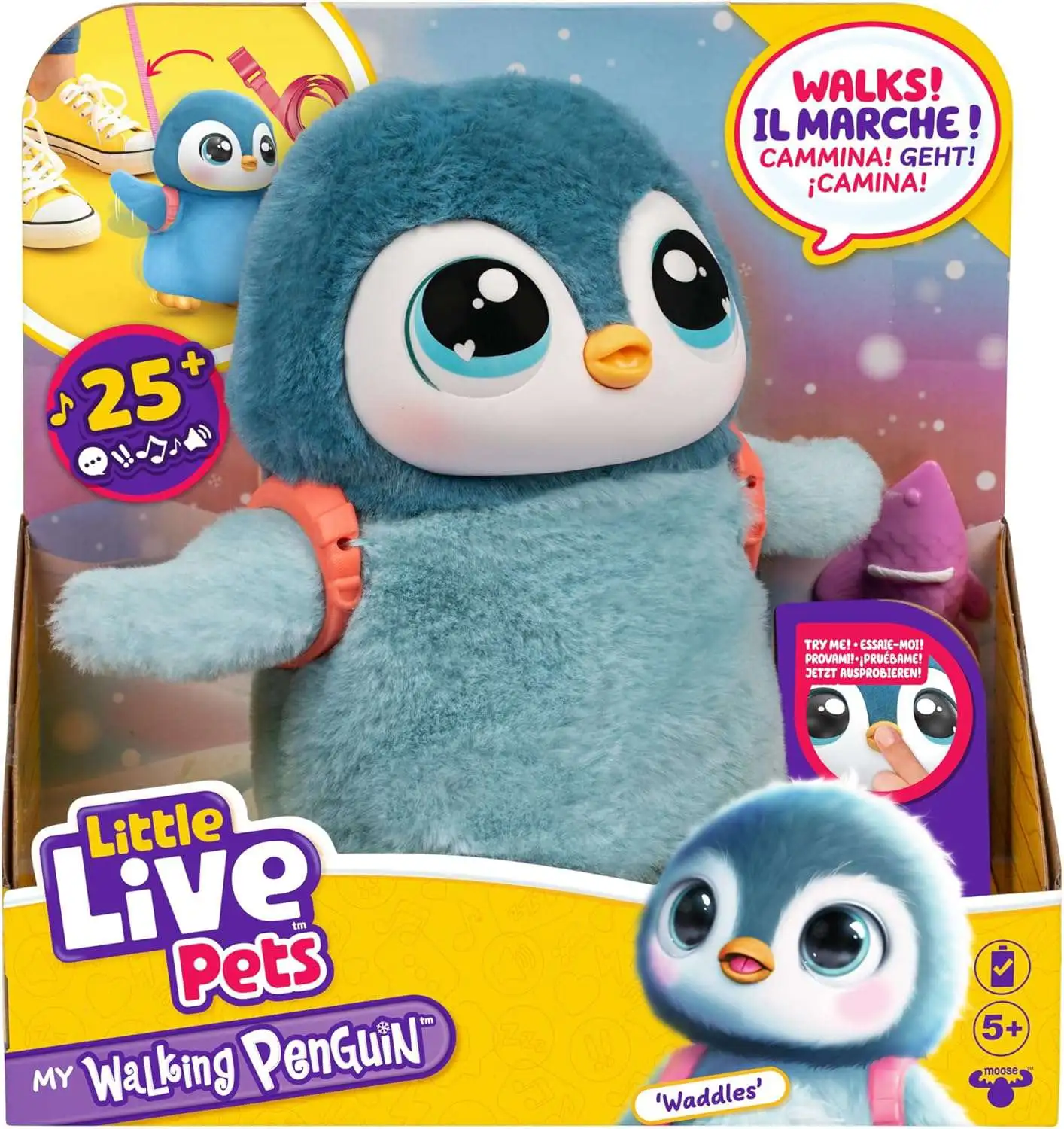 Little Live Pets My Walking Penguin Waddles Interactive Toy