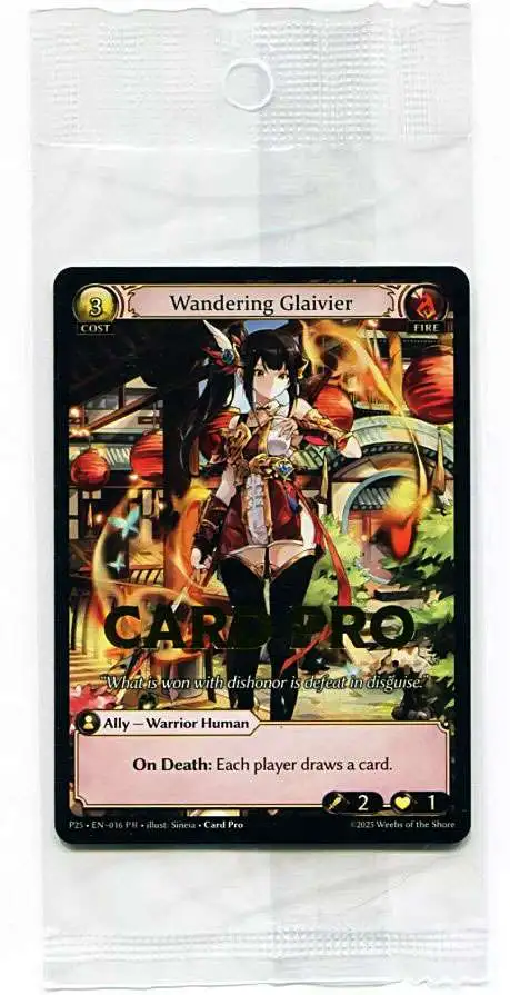 Grand Archive Wandering Glaivier Trading Card Pro Magazine Promo