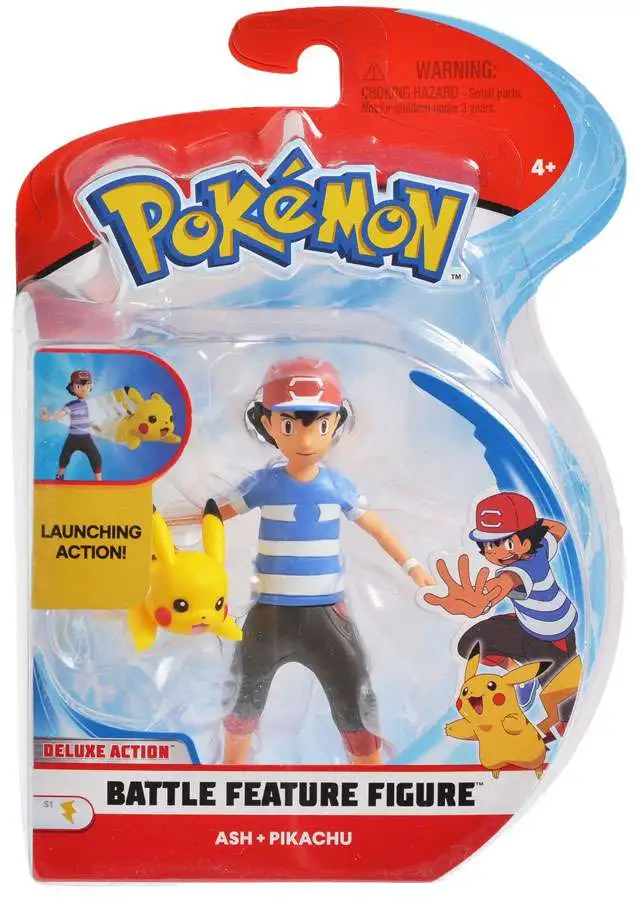Pokemon Battle Feature Ash & Pikachu Action Figure