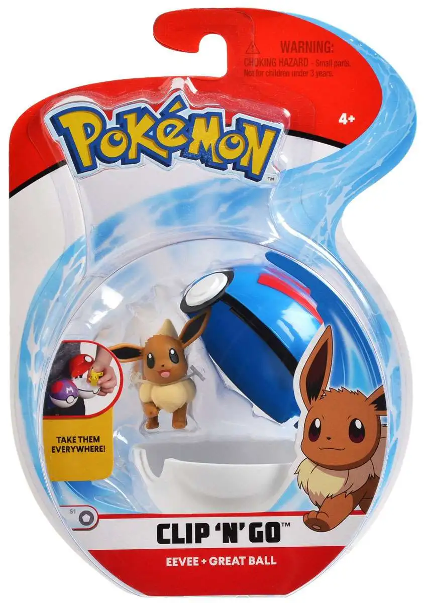 Pokemon Clip 'N' Go Eevee & Great Ball Figure Set
