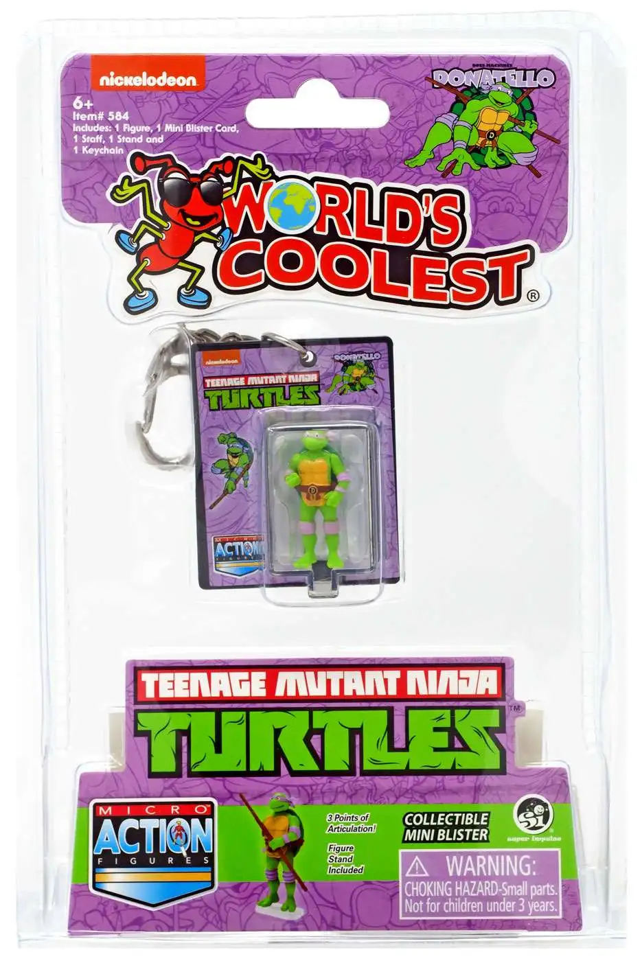 World's Smallest Teenage Mutant Ninja Turtles Donatello 1.25-Inch Micro Figure [World's Coolest]