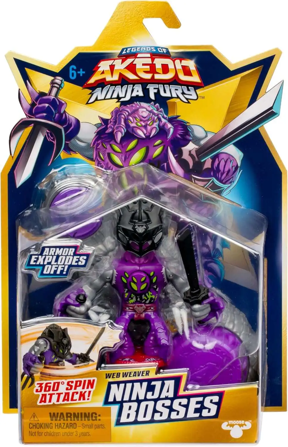 Legends of Akedo Ninja Fury Ninja Bosses Web Weaver Mini Battling Action Figure