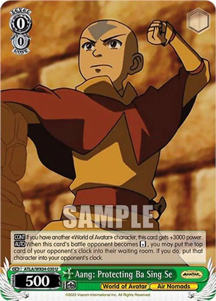 Weiss Schwarz Trading Card Game Avatar The Last Airbender Single Card ...