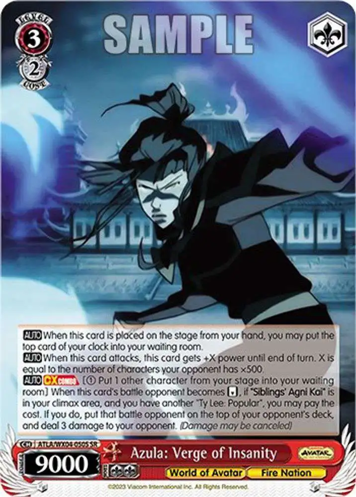 Weiss Schwarz Trading Card Game Avatar The Last Airbender
