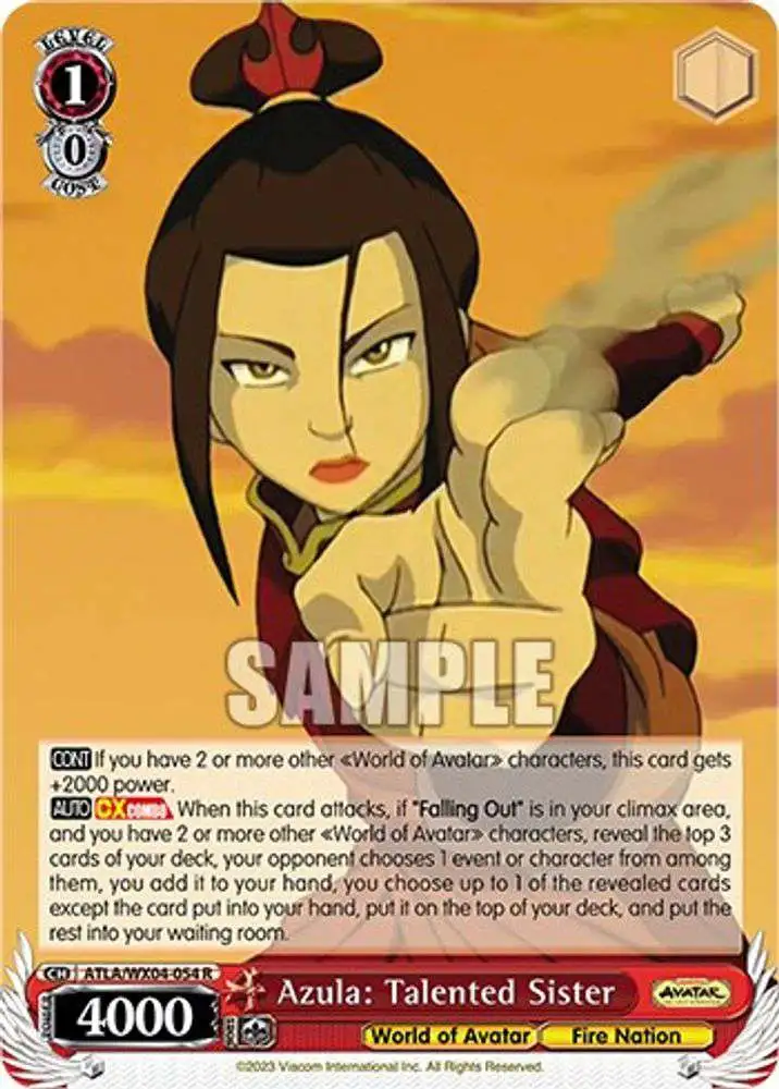 Weiss Schwarz Trading Card Game Avatar The Last Airbender Single Card ...