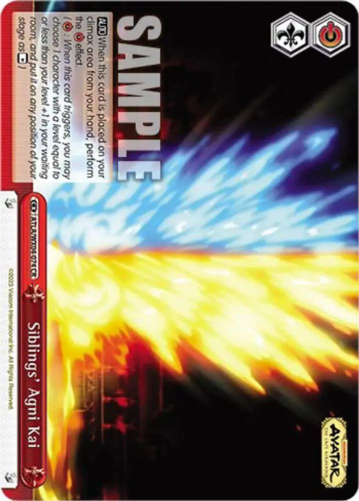 Weiss Schwarz Trading Card Game Avatar The Last Airbender Single Card ...