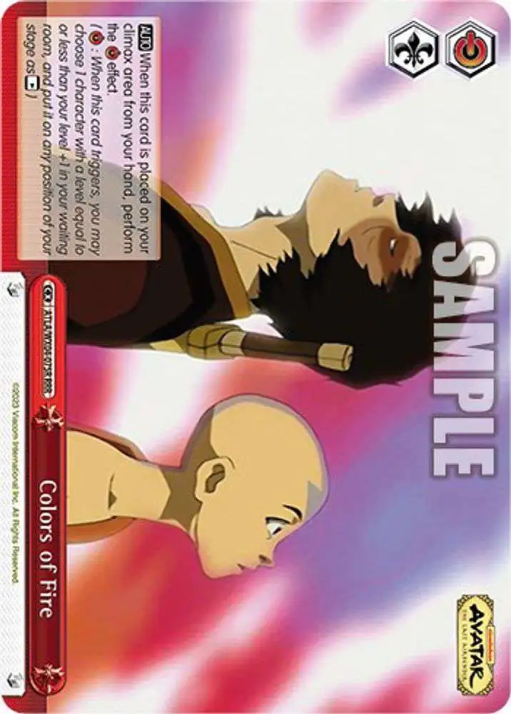 Weiss Schwarz Trading Card Game Avatar The Last Airbender Single Card ...