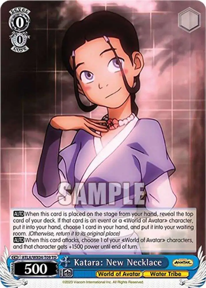 Weiss Schwarz Trading Card Game Avatar The Last Airbender