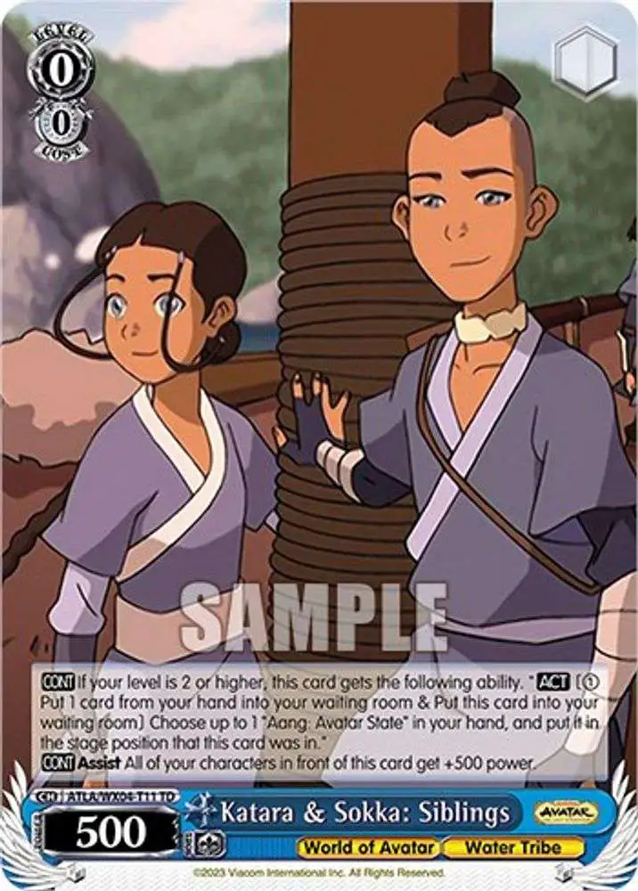 Weiss Schwarz Trading Card Game Avatar: The Last Airbender Trial Deck Katara & Sokka: Siblings ATLA/WX04-T11