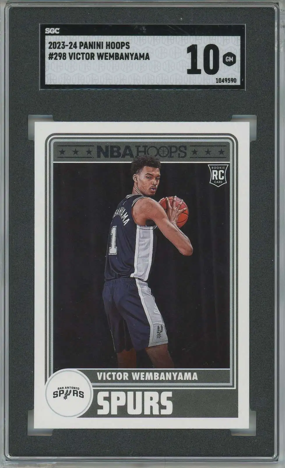 NBA San Antonio Spurs 2023-24 Panini Hoops Victor Wembanyama #298 [Rookie, SGC 10] [Gem Mint]
