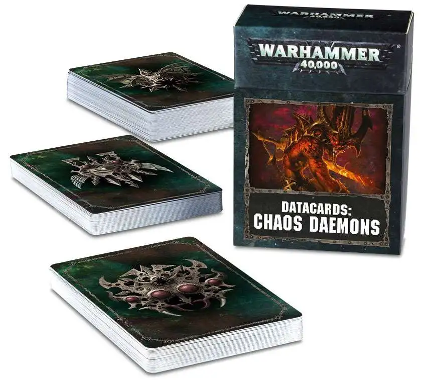 Warhammer 40,000 Datacards Chaos Daemons Miniatures Accessory