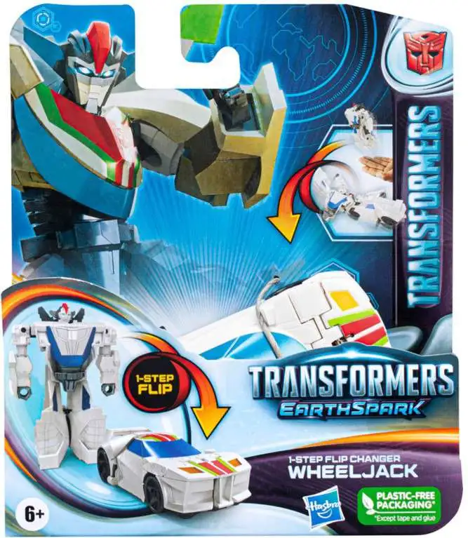 Transformers Earthspark 1 Step Flip Changer Wheeljack Action Figure