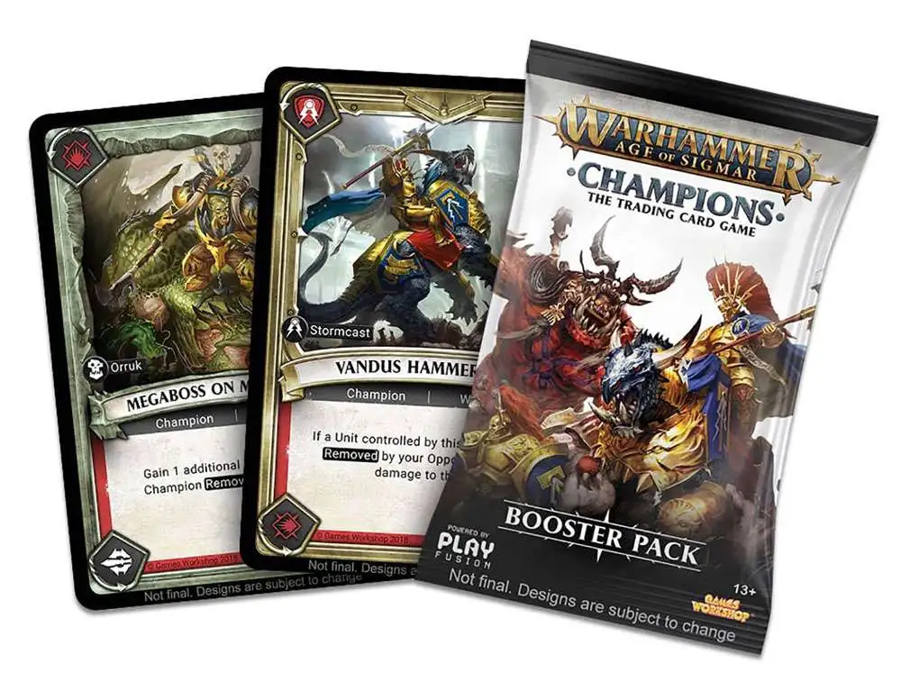 Champions 1 Single Loose Booster Pack New Warhammer Age of Sigmar TCG 