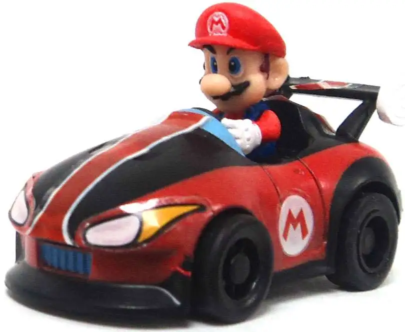 Mario Kart Tomy Gashopan 1.5 Inch Mario Pull Back Racer 