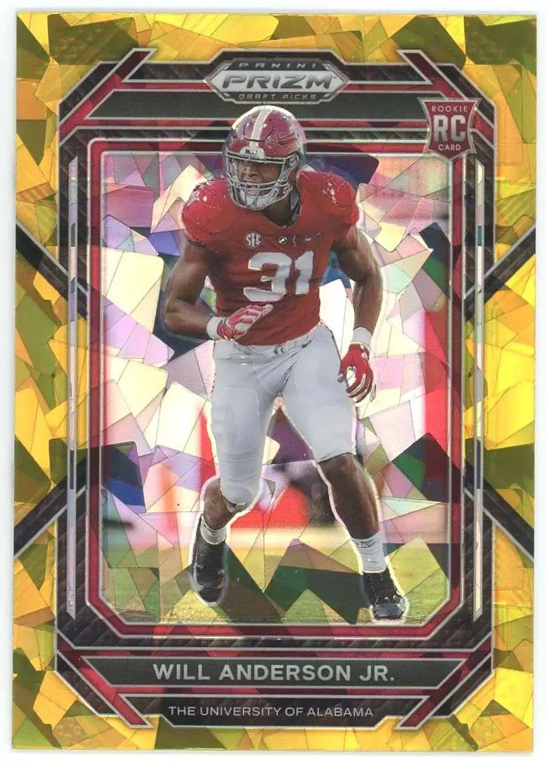 NFL 2023 Panini Prizm Draft Picks Gold Ice Prizm Will Anderson Jr. #162 [Rookie]