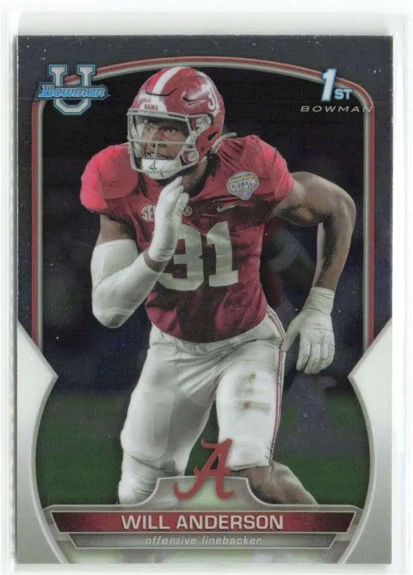 NFL 2022 Bowman Chrome University Will Anderson Jr. #52 [1st Bowman]