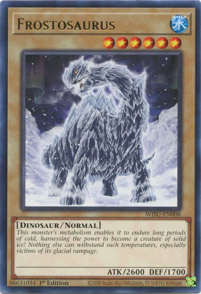 YuGiOh Trading Card Game Wild Survivors Rare Frostosaurus WISU-EN008