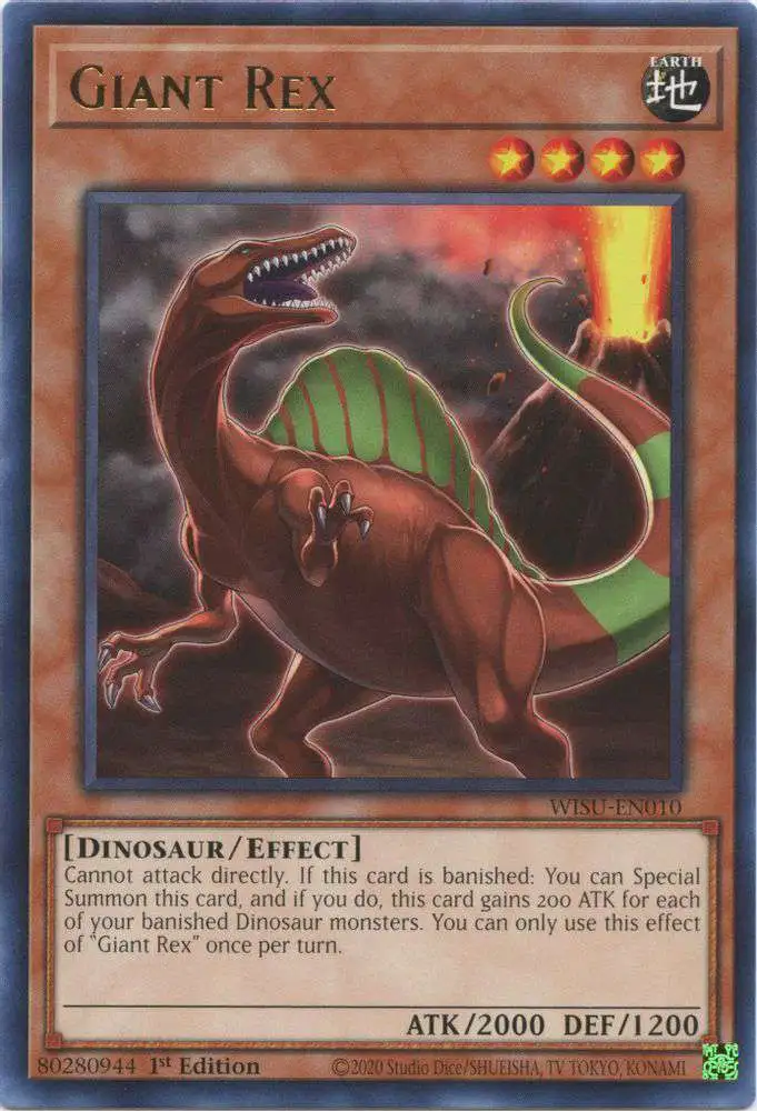 YuGiOh Trading Card Game Wild Survivors Rare Giant Rex WISU-EN010