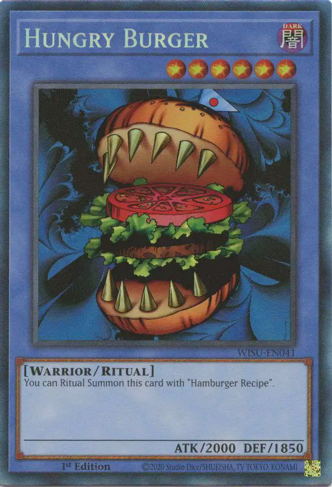 YuGiOh Trading Card Game Wild Survivors Collector Rare Hungry Burger WISU-EN041