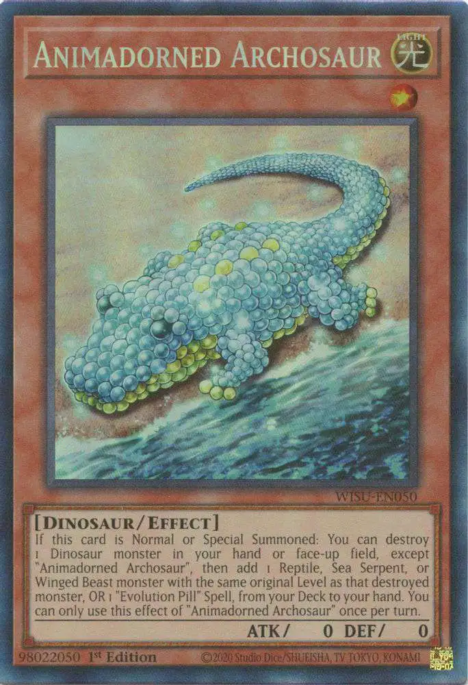 YuGiOh Trading Card Game Wild Survivors Collector Rare Animadorned Archosaur WISU-EN050