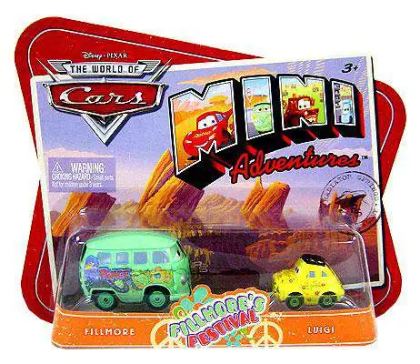 Disney / Pixar Cars The World of Cars Mini Adventures Fillmore's Festival Plastic Car 2-Pack [Fillmore & Luigi]