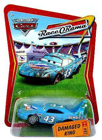 Disney / Pixar Cars The World of Cars Race-O-Rama Damaged King Diecast Car #82