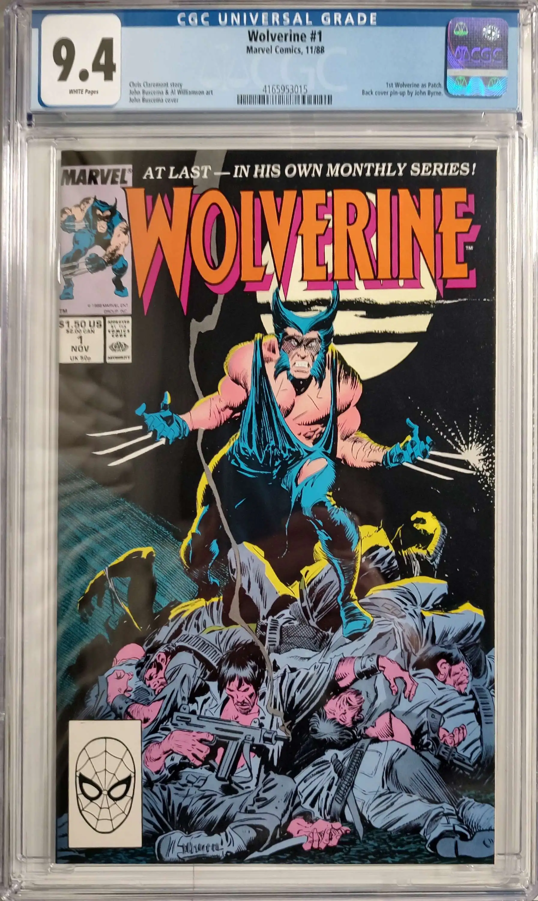 Marvel Wolverine #1 1988 Comic Book [Busceme Cover] [CGC 9.4]