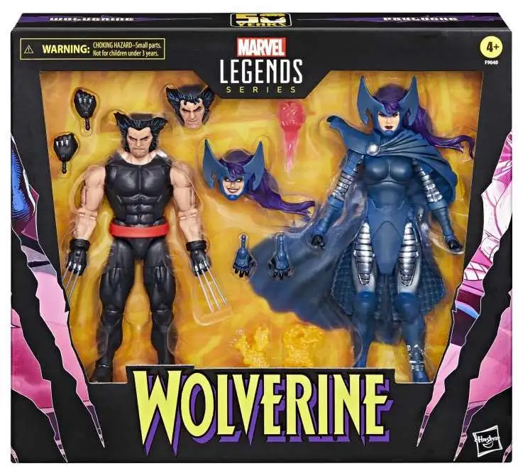Marvel Legends Wolverine & Psylocke Action Figure 2-Pack [50th Anniversary]