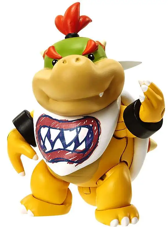 Super Mario Bowser Jr. 4-Inch Action Figure with Bob-Omb Accessory,  Poseable Articulated Collectible Toys, Perfect for Kids & Collectors Alike!  For