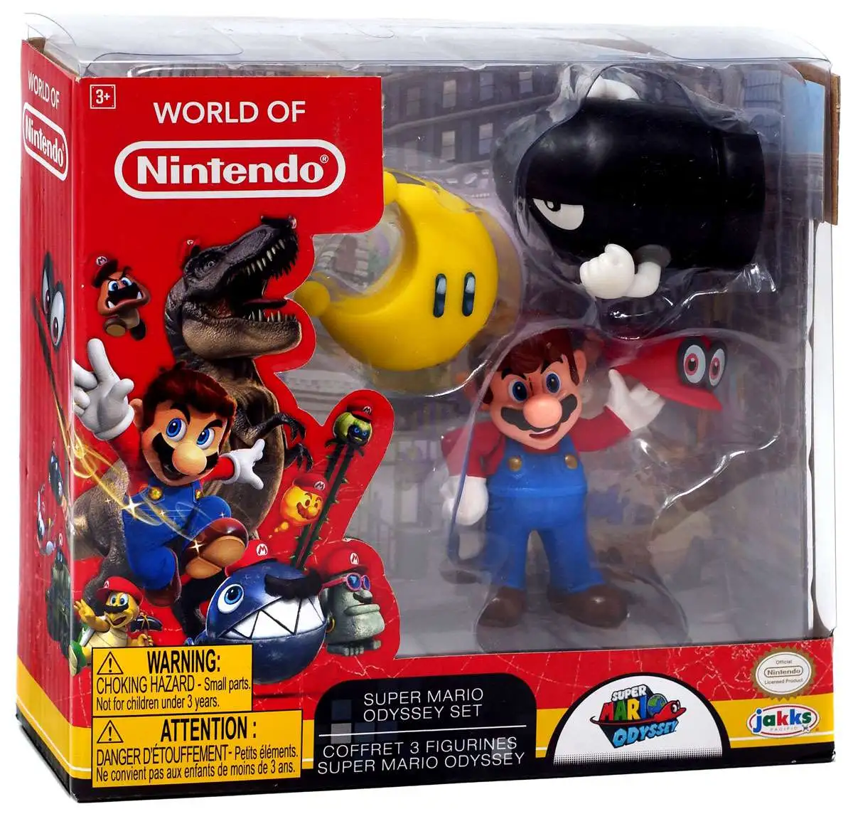 World of Nintendo Super Mario Odyssey Mario with Cappy, Power Moon Bullet  Bill Exclusive 2.5 Mini Figure 3-Pack Jakks Pacific - ToyWiz