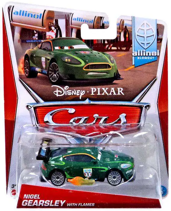 Disney Pixar Cars Nigel Gearsley with Flames England Mattel Metall NEU Blister 