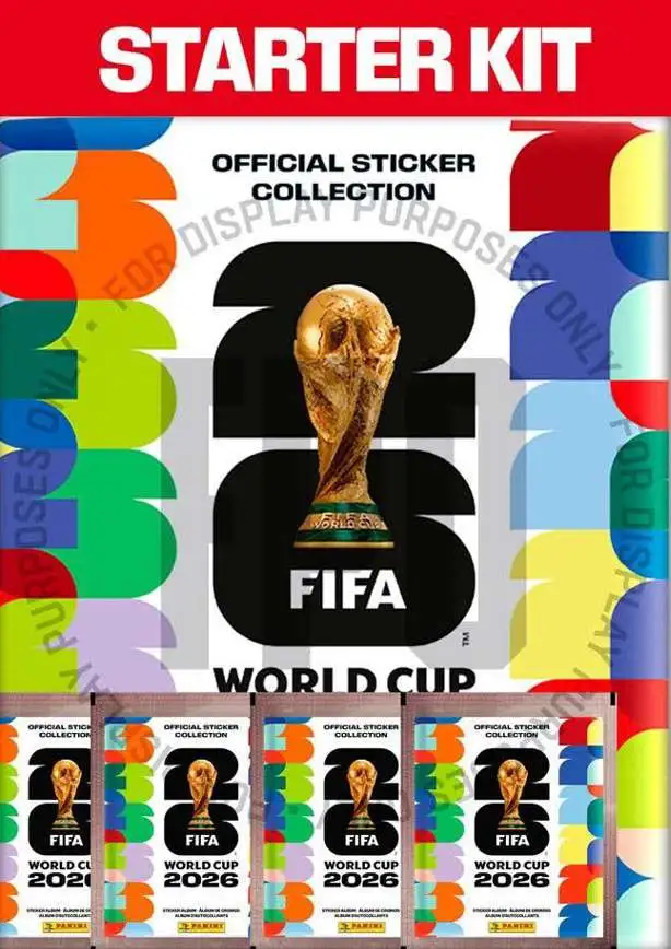 FIFA World Cup Panini 2026 Soccer Sticker Boxed STARTER Kit [1 Album & 10 Packs] (Pre-Order ships June)
