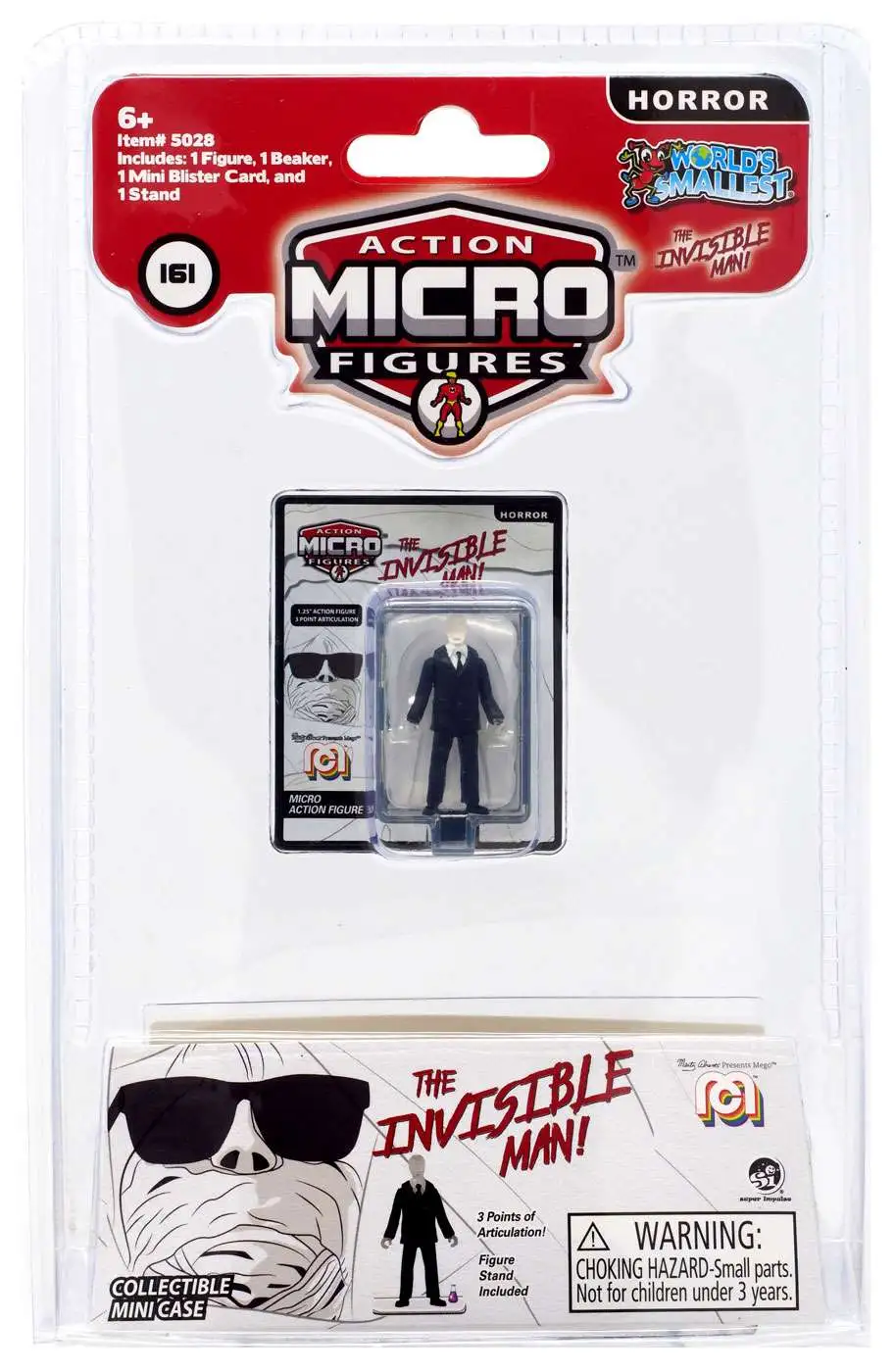 World's Smallest Mego Action Micro Figures The Invisible Man 1.25-Inch Micro Figure