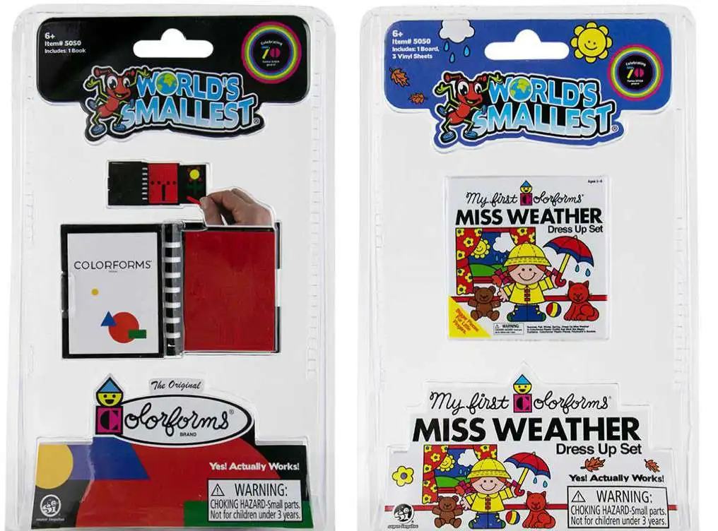 World's Smallest Colorforms & My First Colorforms Miss Weather Dress Up Set of 2