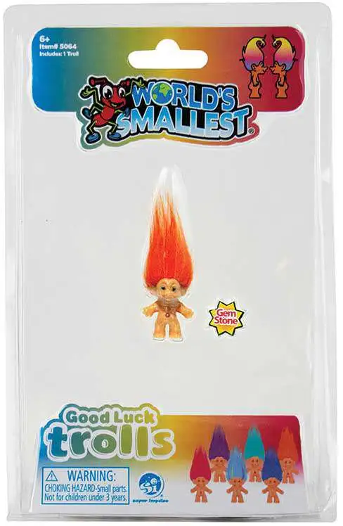 World's Smallest Good Luck Trolls ORANGE 1.25-Inch Micro Figure