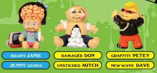 Worlds Smallest Garbage Pail Kids GPK Series 2 Brainy Janie