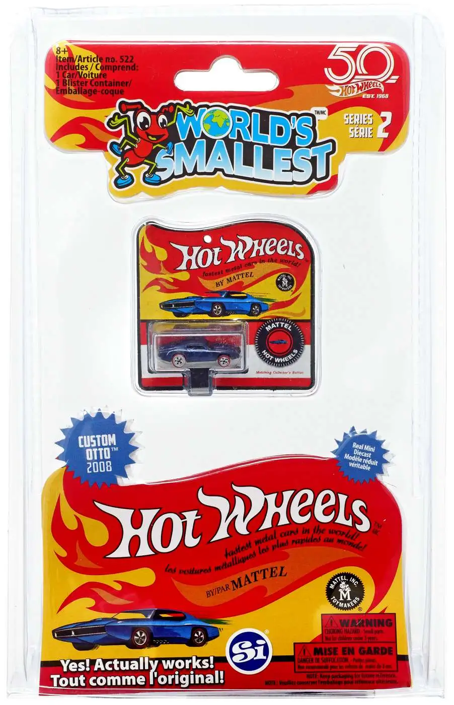 World's Smallest Hot Wheels Custom Otto 2008 Diecast Car