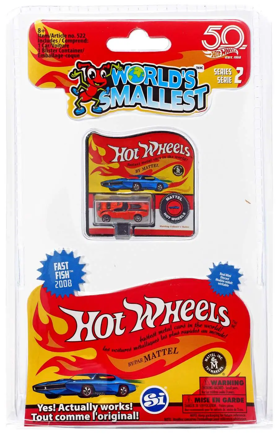 World's Smallest Hot Wheels Fast Fish 2008 Diecast Car