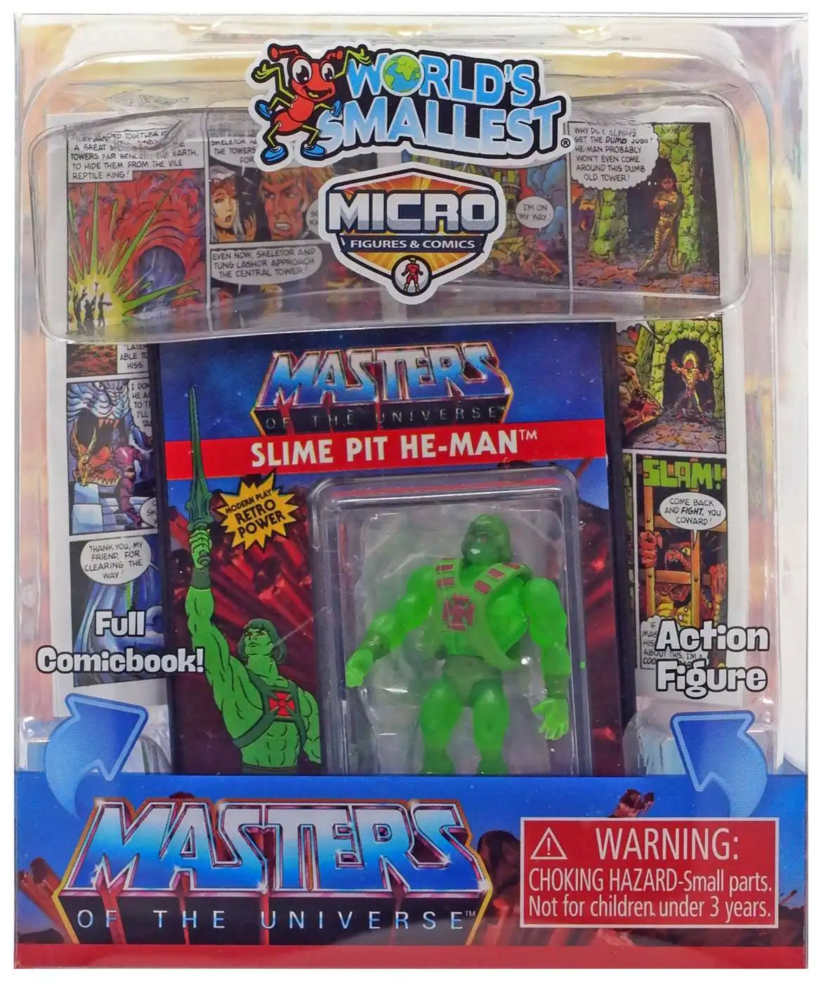 World's Smallest Masters of the Universe Slime Pit He-Man Micro Figure & Comic