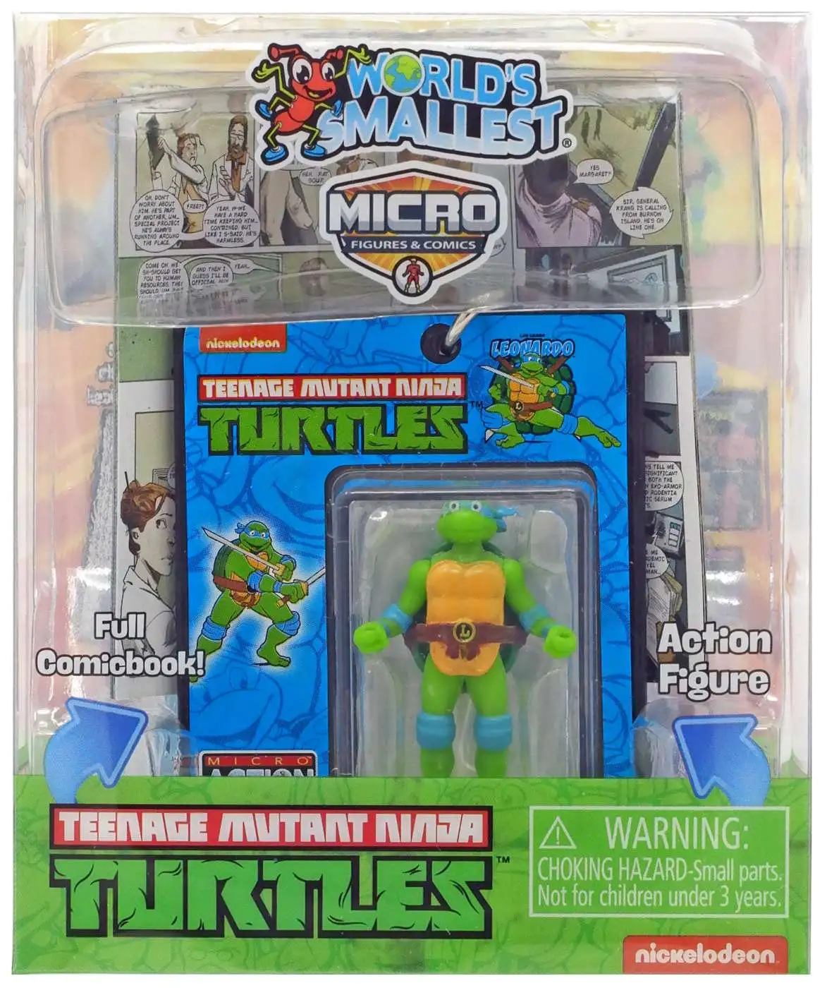 Worlds Smallest Teenage Mutant Ninja Turtles Leonardo Micro Figure ...